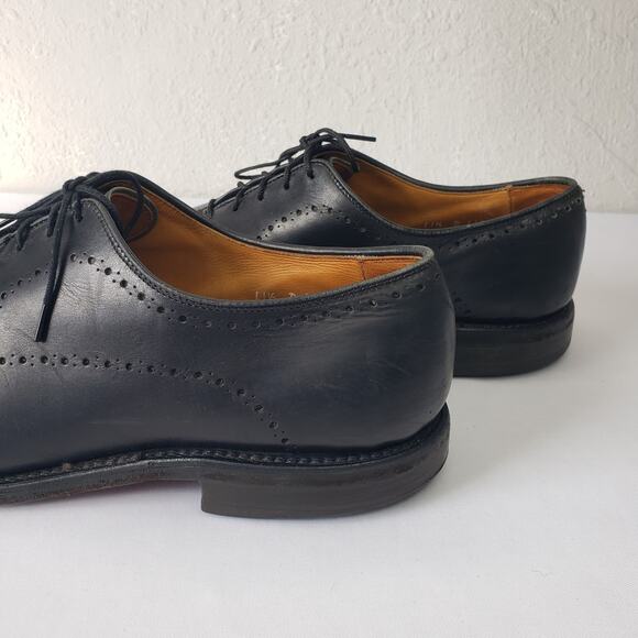 Allen Edmonds FAIRFAX Oxfords 11.5 D Black Wholecut Leather Dress Brogue USA main image 11